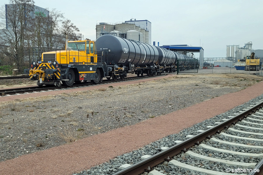 Befüllung der Kesselwagen an der neuen Ethanolverladeanlage am 10.03.2024.