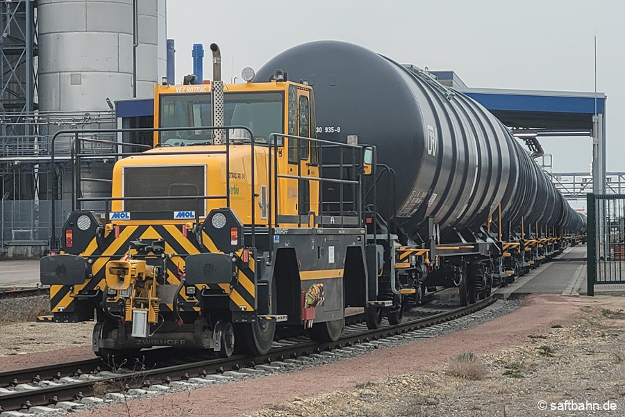 Befüllung der Kesselwagen an der neuen Ethanolverladeanlage am 10.03.2024.