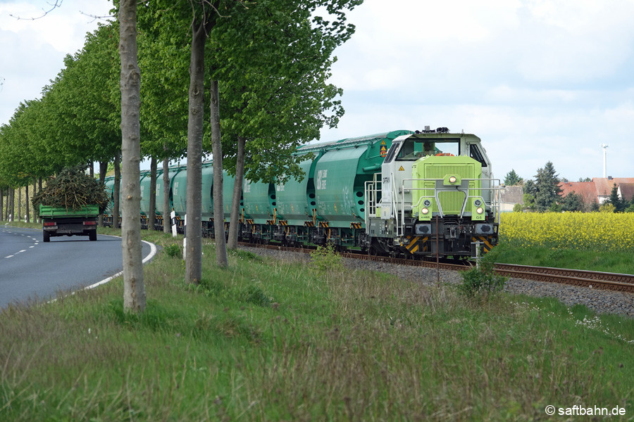 Leere Fracht auf der Schiene; volle Fracht auf der Straße.