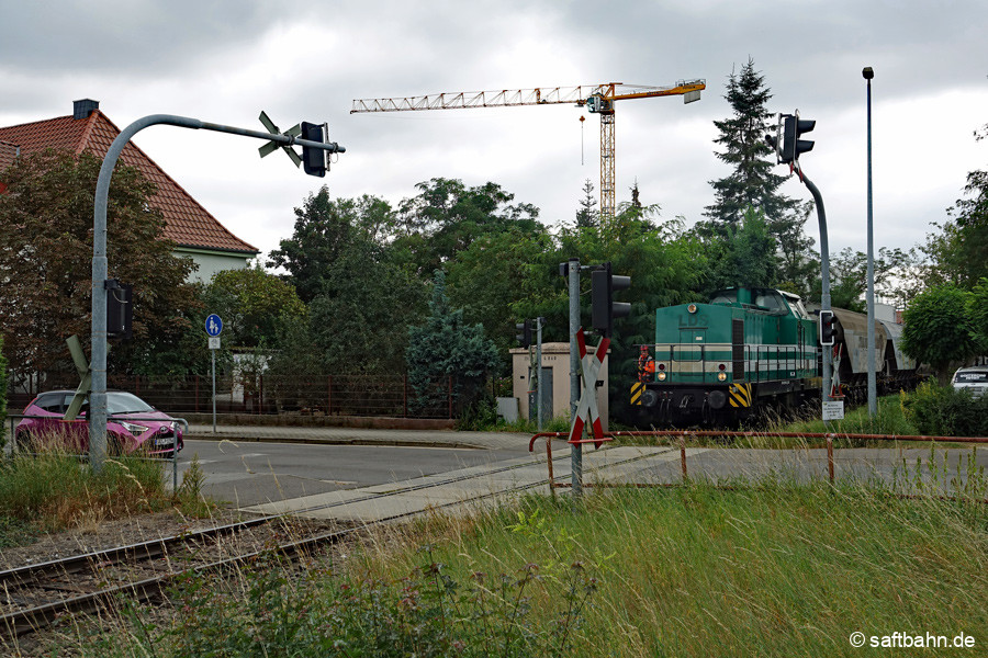 Wiederanfahrt des Zuges am 15.08.2024 nach erfolgter manuellen Sicherung.