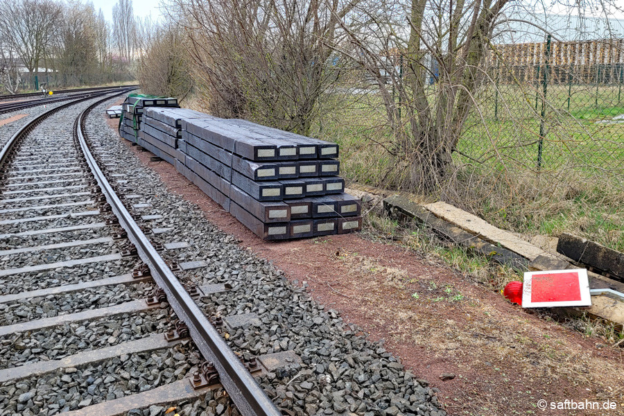 Neue Weichenschwellen am 28.03.2025