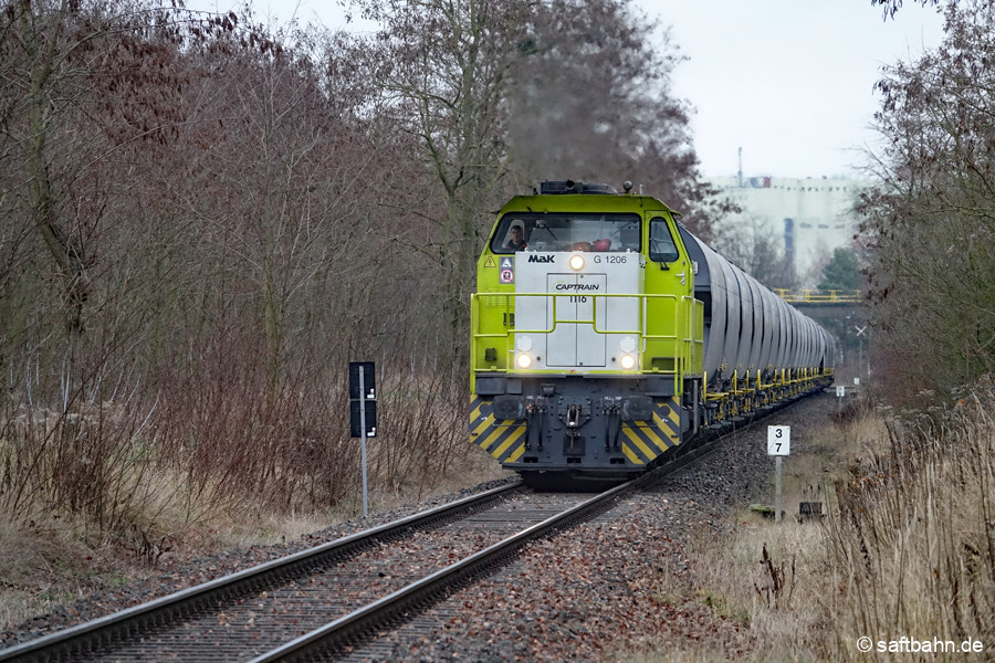 Rampenfahrt zwischen Bitterfeld Nord und Sandersdorf.