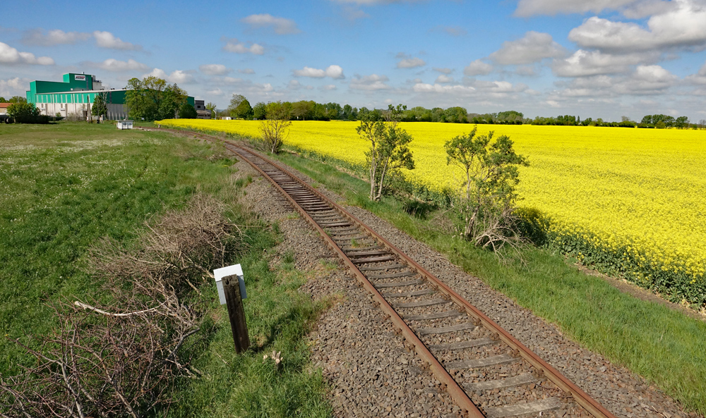 Streckenblick in Zörbig