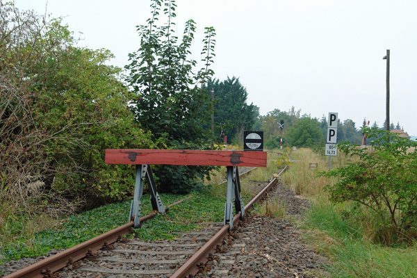 Streckenende in Zörbig