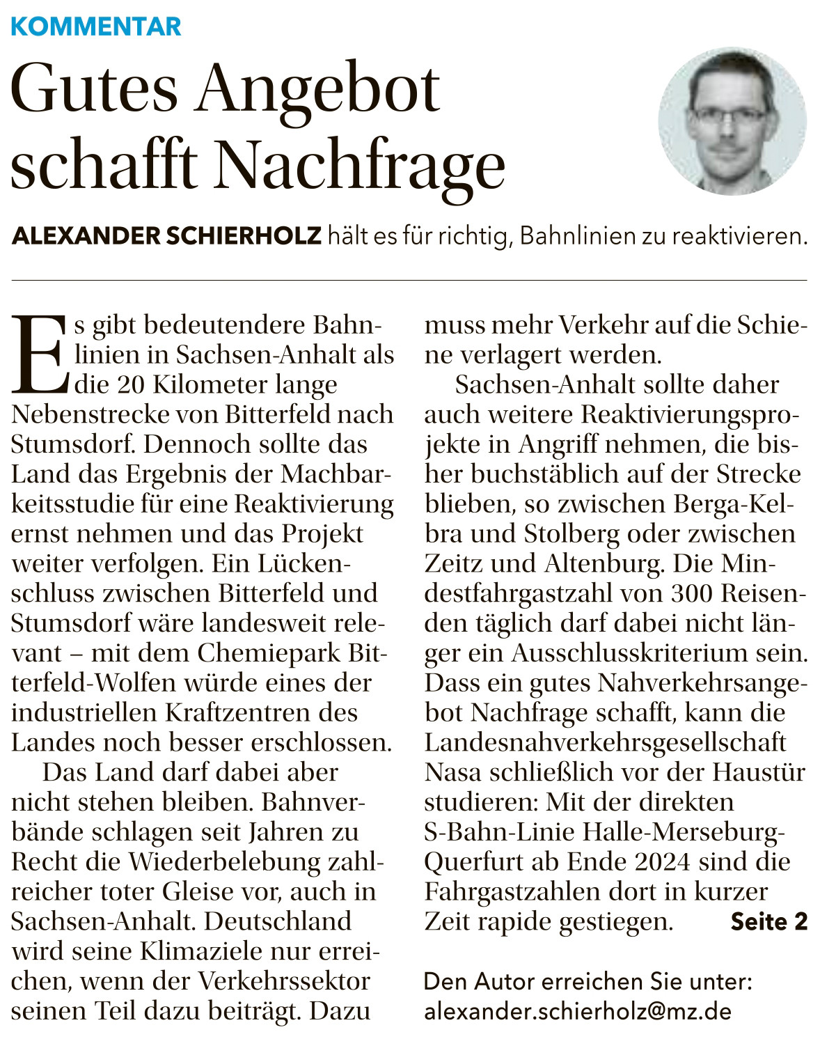 Rubrik Presse | Presseartikel eingefügt: 